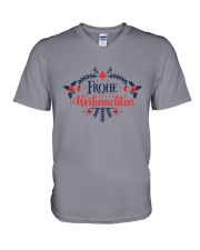 FROHE WEIHNACHTEN MERRY CHRISTMAS V-Neck T-Shirt tile