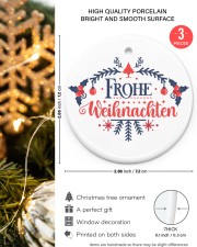 FROHE WEIHNACHTEN MERRY CHRISTMAS Circle ornament - 3 pieces (porcelain) custom-circle-ornament-3-pieces-porcelain-lifestyle-06