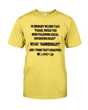 IN GERMAY WE DON'T SAY Premium Fit Mens Tee tile