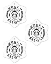 MERRY KRAMPUS snowflake ornament tile