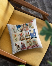 GERMAN MERRY CHRISTMAS Square Pillowcase aos-pillow-square-front-lifestyle-07
