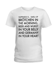 HAPPINESS IS SMELL OF BROTCHEN IN THE MORNING Ladies T-Shirt tile
