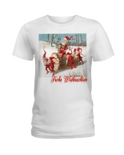 GERMAN MERRY CHRISTMAS VINTAGE Ladies T-Shirt thumbnail