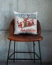 GERMAN MERRY CHRISTMAS VINTAGE Square Pillowcase aos-pillow-square-front-lifestyle-04