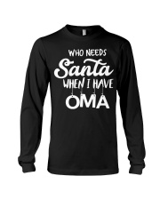 GERMAN CHRISTMAS SWEATER PATTERN FUNNY Long Sleeve Tee thumbnail