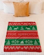 FROHE WEIHNACHTEN GERMAN CHRISTMAS Small Fleece Blanket - 30" x 40" aos-coral-fleece-blanket-30x40-lifestyle-front-04