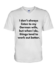 GERMAN WIFE BETTER V-Neck T-Shirt thumbnail