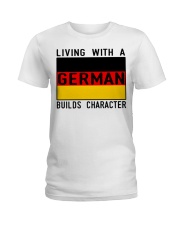 LIVING WITH A GERMAN Ladies T-Shirt thumbnail