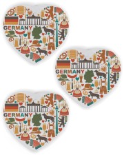 GERMANY HEART Heart ornament - 3 pieces (wood) front