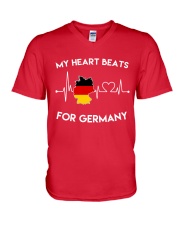 MY HEART BEATS FOR GERMANY V-Neck T-Shirt thumbnail