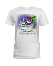 GERMAN MERRY CHRISTMAS Ladies T-Shirt thumbnail