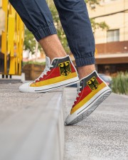 GERMANY Men's High Top White Shoes aos-complex-men-white-high-top-shoes-lifestyle-inside-left-outside-left-03