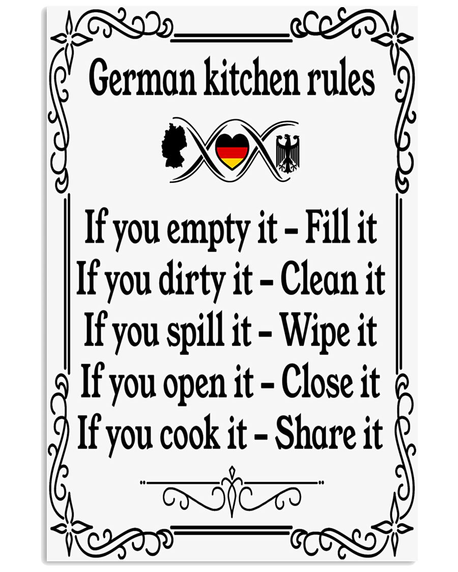 GERMAN KITCHEN RULES 11x17 Poster