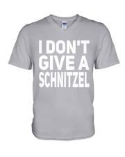 I DON'T GIVE A SCHNITZEL V-Neck T-Shirt tile