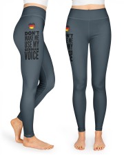 DON'T MAKE ME USE MY GERMAN VOICE High Waist Leggings front