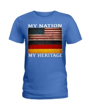 GERMAN AMERICAN Ladies T-Shirt tile