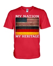 GERMAN AMERICAN V-Neck T-Shirt tile