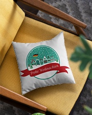GERMAN MERRY CHRISTMAS Square Pillowcase aos-pillow-square-front-lifestyle-07