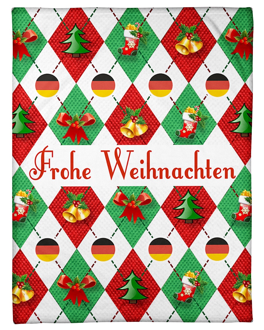 FROHE WEIHNACHTEN GERMAN CHRISTMAS Small Fleece Blanket - 30" x 40"