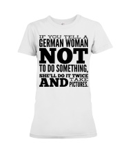 GERMAN WOMAN FUNNY Premium Fit Ladies Tee thumbnail