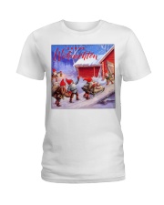 GERMAN MERRY CHRISTMAS Ladies T-Shirt thumbnail