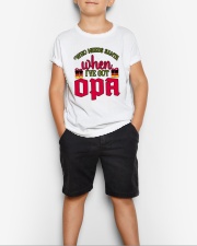 WHO NEEDS SANTA WHEN I'VE GOT OPA Youth T-Shirt lifestyle-youth-tshirt-front-1
