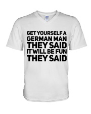 GET YOURSELF GERMAN MAN FUNNY V-Neck T-Shirt thumbnail