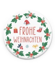FROHE WEIHNACHTEN MERRY CHRISTMAS Circle Ornament (Porcelain) tile
