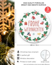 FROHE WEIHNACHTEN MERRY CHRISTMAS Circle ornament - 3 pieces (porcelain) custom-circle-ornament-3-pieces-porcelain-lifestyle-06
