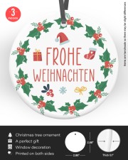 FROHE WEIHNACHTEN MERRY CHRISTMAS Circle ornament - 3 pieces (porcelain) custom-circle-ornament-3-pieces-porcelain-lifestyle-08