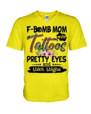 F bomb mom V-Neck T-Shirt thumbnail