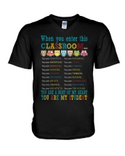 Classroom V-Neck T-Shirt tile