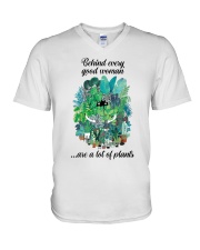 Behind woman V-Neck T-Shirt thumbnail