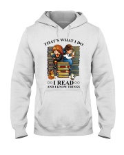 I read and i know things Hooded Sweatshirt tile