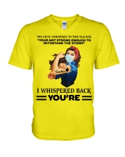 Teacher strong V-Neck T-Shirt thumbnail