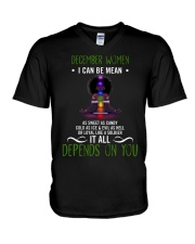December woman V-Neck T-Shirt thumbnail