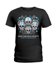 Diabetes skull Ladies T-Shirt tile