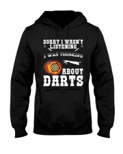 I was thinking about darts Hooded Sweatshirt thumbnail