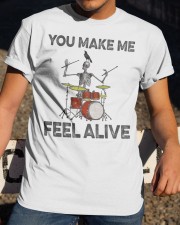 Drum make me feel alive Classic T-Shirt apparel-classic-tshirt-lifestyle-28