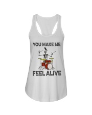 Drum make me feel alive Ladies Flowy Tank thumbnail
