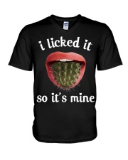 I licked it so it's mine V-Neck T-Shirt thumbnail