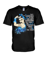 Diabetes Awareness girl V-Neck T-Shirt thumbnail