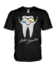 Teeth aloha V-Neck T-Shirt tile