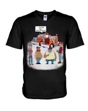 And that how i saved the world V-Neck T-Shirt tile