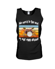 We march to the beat of our own drums Unisex Tank tile
