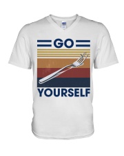 Go fork yourself V-Neck T-Shirt thumbnail