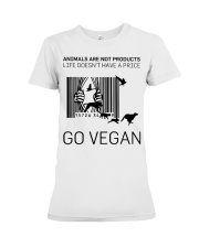 Go vegan Premium Fit Ladies Tee thumbnail