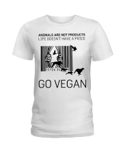 Go vegan Ladies T-Shirt thumbnail