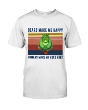 Bears make me happy Classic T-Shirt thumbnail