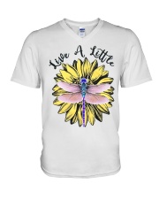 Live a little V-Neck T-Shirt tile